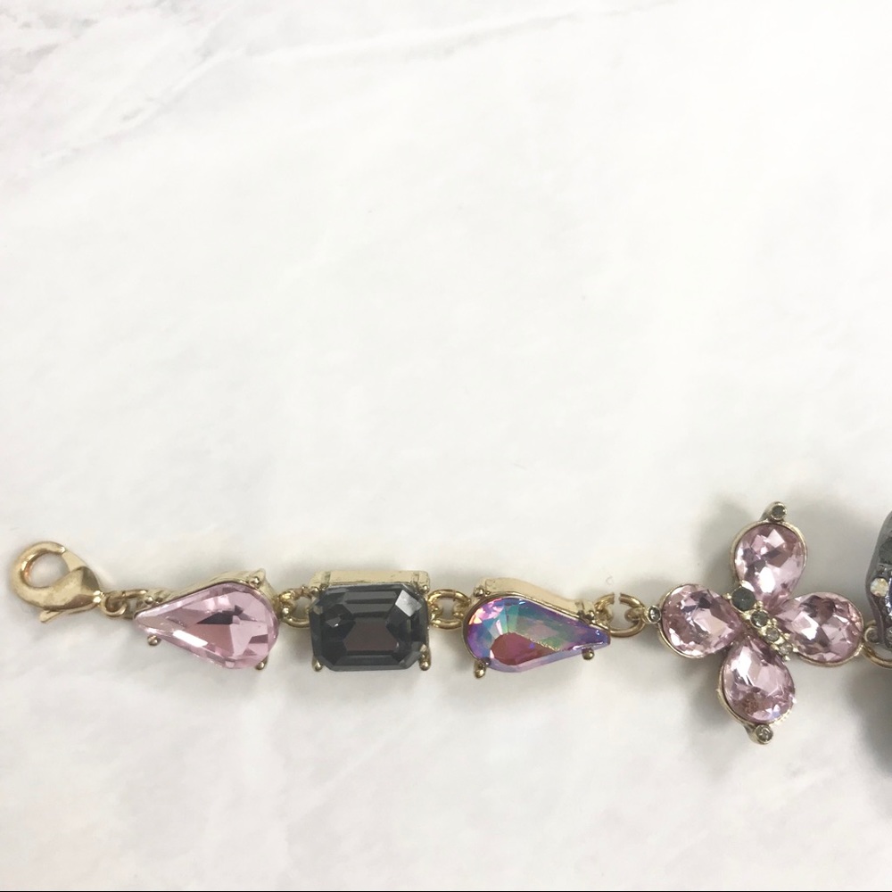 Betsey Johnson Butterfly Bracelet Rhinestones NWT - Picture 6 of 8
